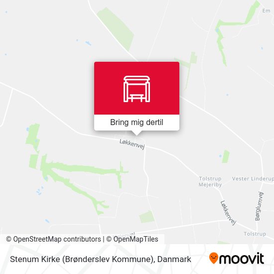 Stenum Kirke (Brønderslev Kommune) kort