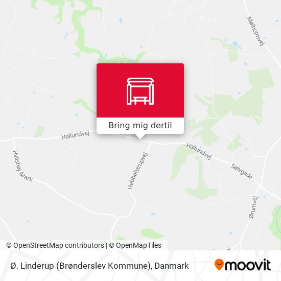 Ø. Linderup (Brønderslev Kommune) kort