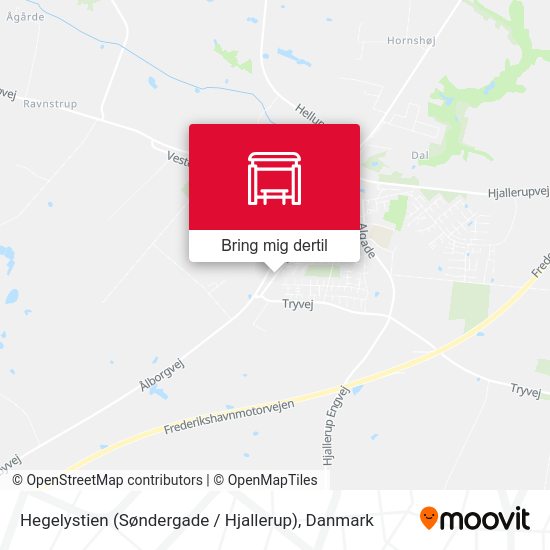 Hegelystien (Søndergade / Hjallerup) kort