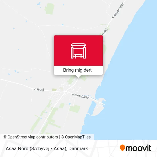 Asaa Nord (Sæbyvej / Asaa) kort