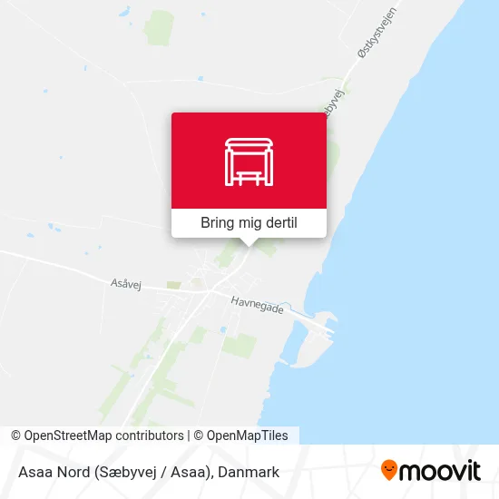 Asaa Nord (Sæbyvej / Asaa) kort