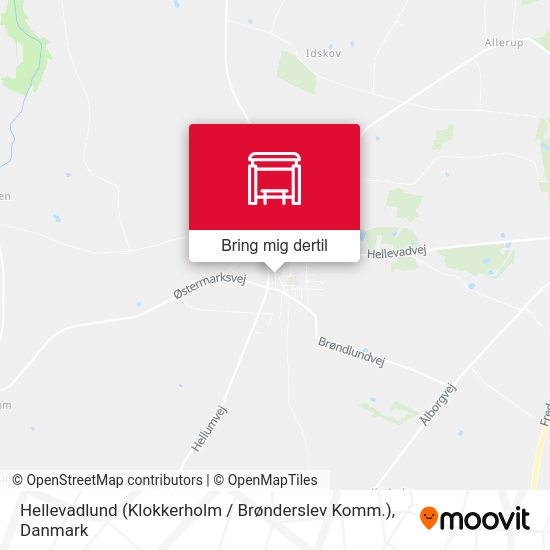 Hellevadlund (Klokkerholm / Brønderslev Komm.) kort