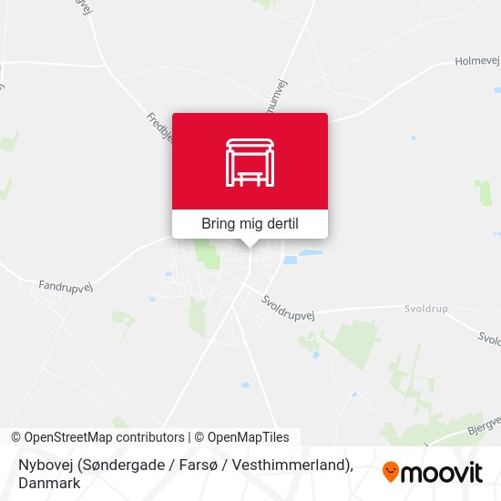 Nybovej (Søndergade / Farsø /  Vesthimmerland) kort