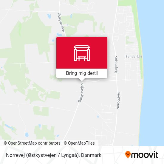 Nørrevej (Østkystvejen / Lyngså) kort