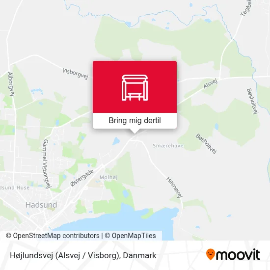Højlundsvej (Alsvej / Visborg) kort