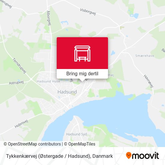 Tykkenkærvej (Østergade / Hadsund) kort
