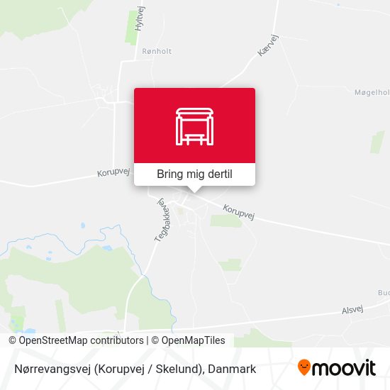 Nørrevangsvej (Korupvej / Skelund) kort