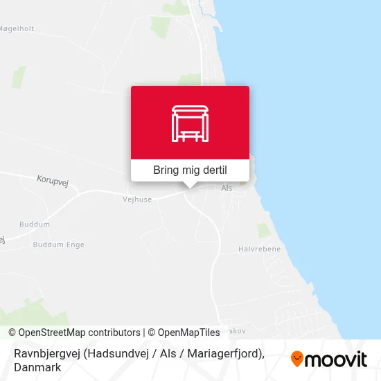 Ravnbjergvej (Hadsundvej / Als / Mariagerfjord) kort