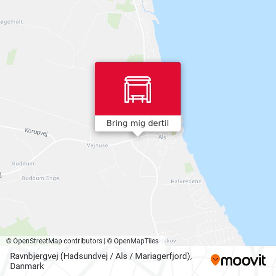 Ravnbjergvej (Hadsundvej / Als / Mariagerfjord) kort