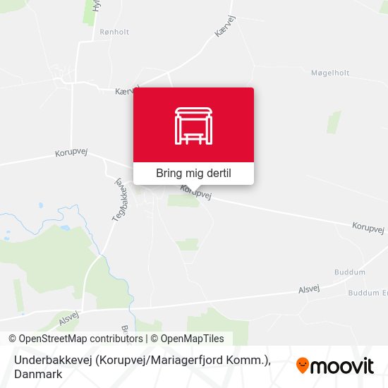 Underbakkevej (Korupvej / Mariagerfjord Komm.) kort