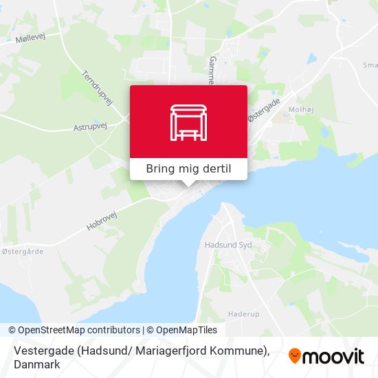 Vestergade (Hadsund/ Mariagerfjord Kommune) kort