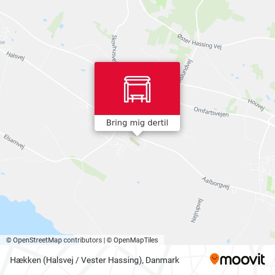 Hækken (Halsvej  / Vester Hassing) kort