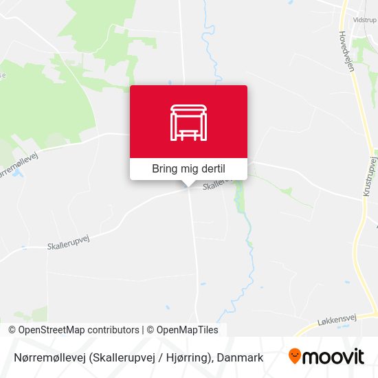 Nørremøllevej (Skallerupvej / Hjørring) kort