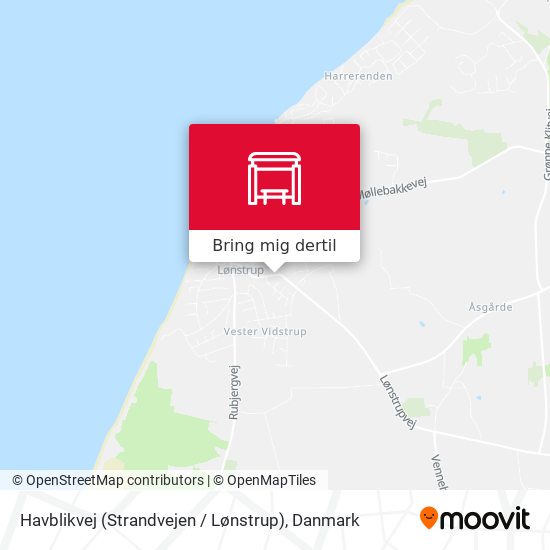 Havblikvej (Strandvejen / Lønstrup) kort