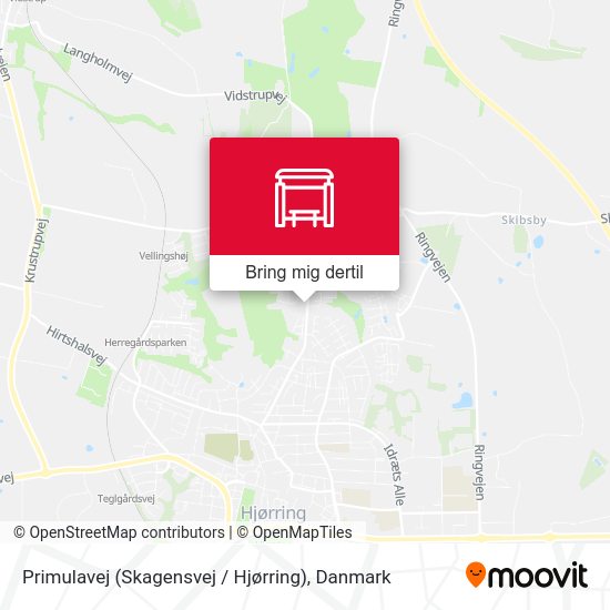 Primulavej (Skagensvej / Hjørring) kort