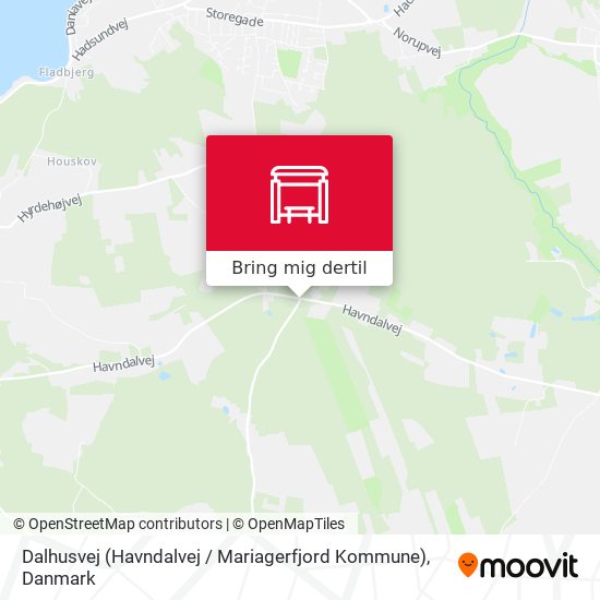 Dalhusvej (Havndalvej / Mariagerfjord Kommune) kort