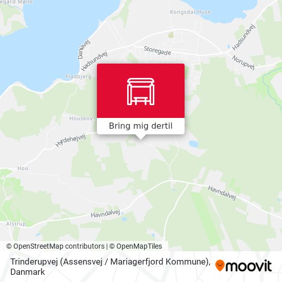 Trinderupvej (Assensvej / Mariagerfjord Kommune) kort