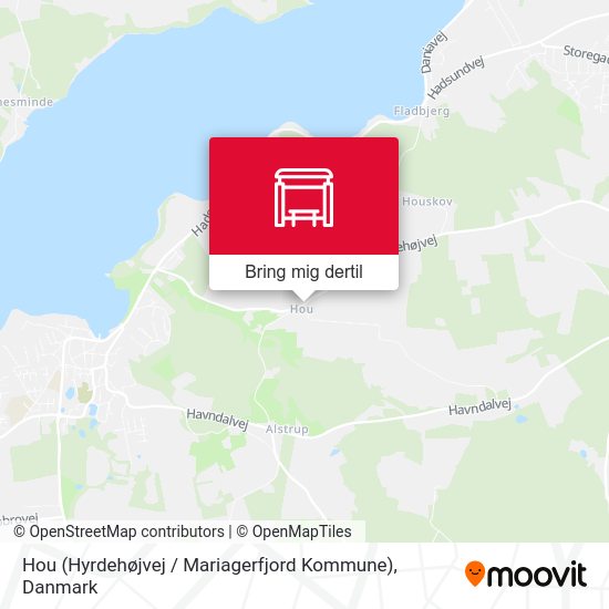 Hou (Hyrdehøjvej / Mariagerfjord Kommune) kort