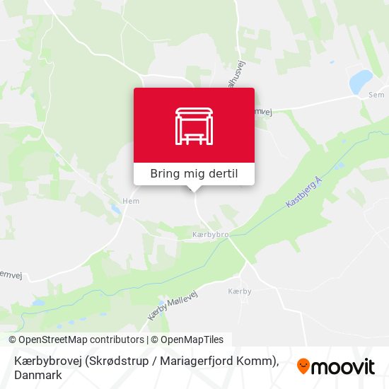 Kærbybrovej (Skrødstrup / Mariagerfjord Komm) kort