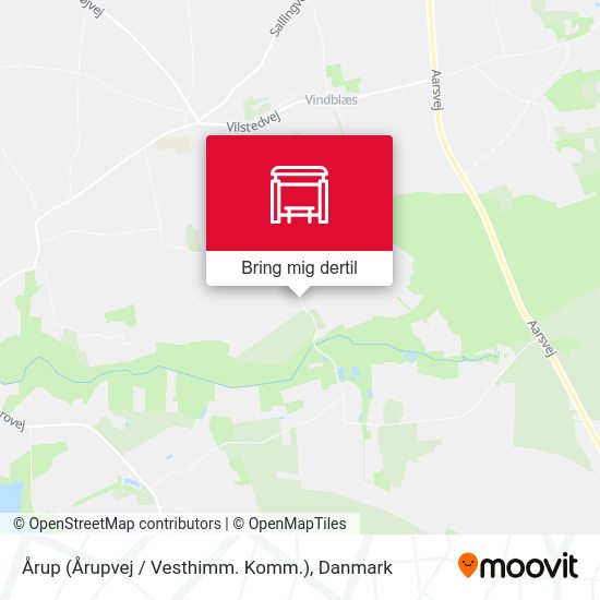 Årup (Årupvej / Vesthimm. Komm.) kort