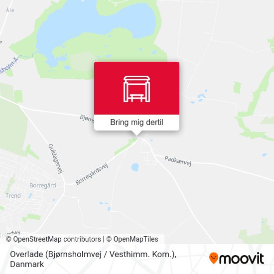 Overlade (Bjørnsholmvej / Vesthimm. Kom.) kort