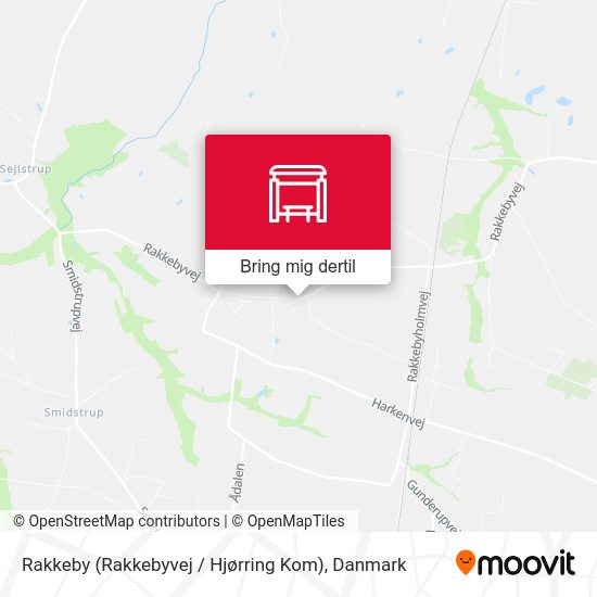 Rakkeby (Rakkebyvej / Hjørring Kom) kort