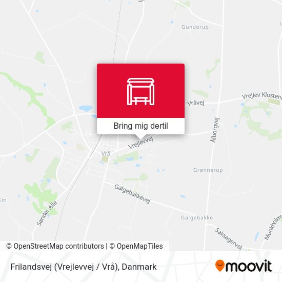 Frilandsvej (Vrejlevvej / Vrå) kort