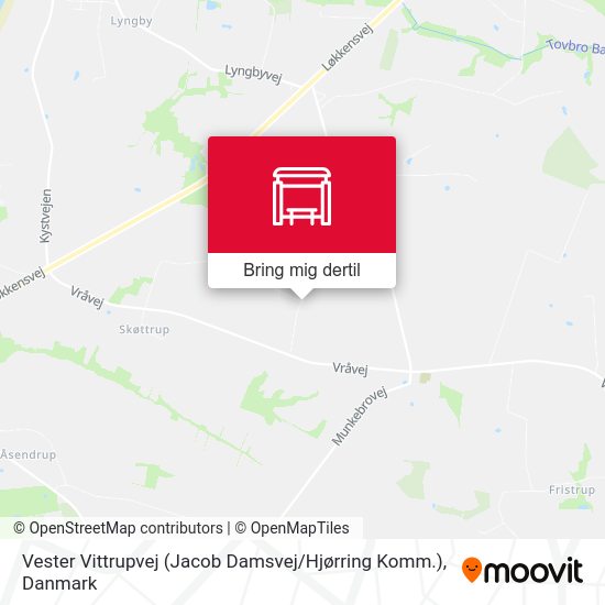 Vester Vittrupvej (Jacob Damsvej / Hjørring Komm.) kort