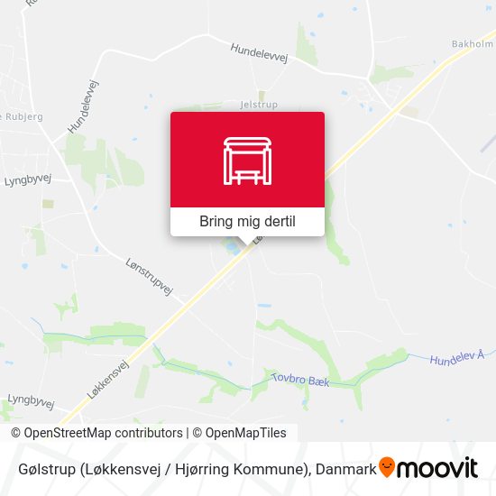Gølstrup  (Løkkensvej / Hjørring Kommune) kort