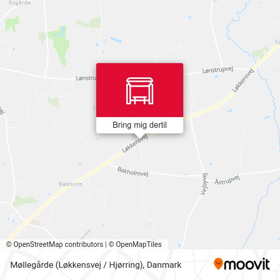 Møllegårde  (Løkkensvej / Hjørring) kort