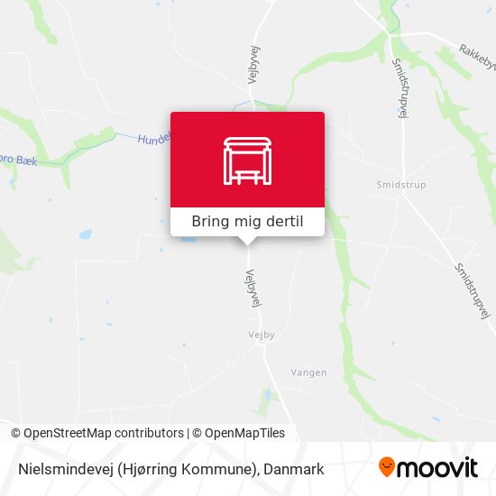 Nielsmindevej (Hjørring Kommune) kort