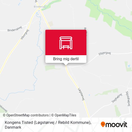 Kongens Tisted (Løgstørvej / Rebild Kommune) kort