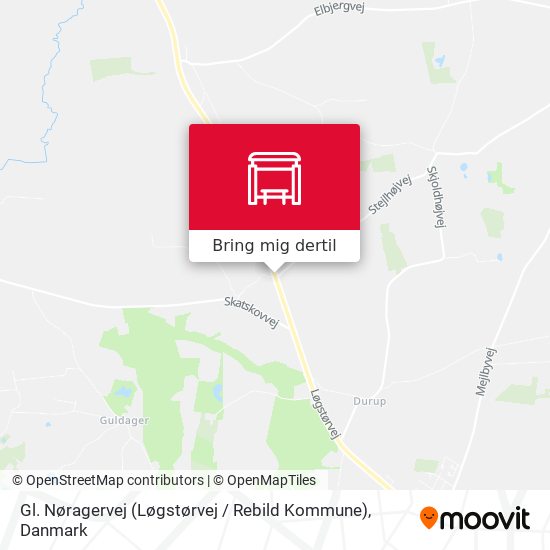 Gl. Nøragervej (Løgstørvej / Rebild Kommune) kort