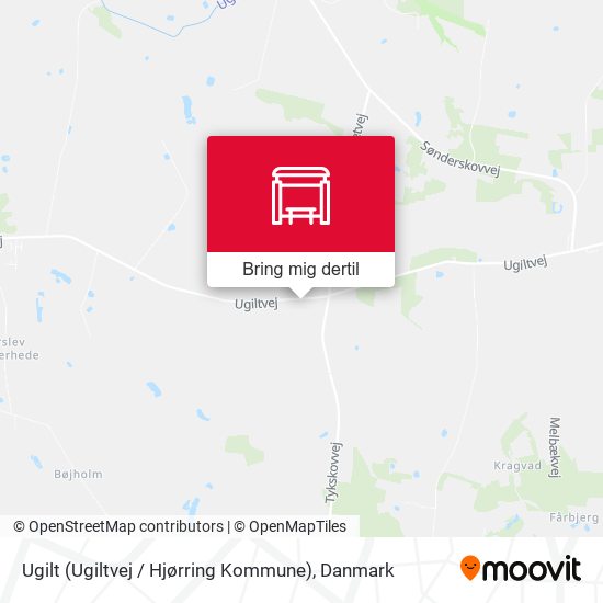 Ugilt (Ugiltvej / Hjørring Kommune) kort