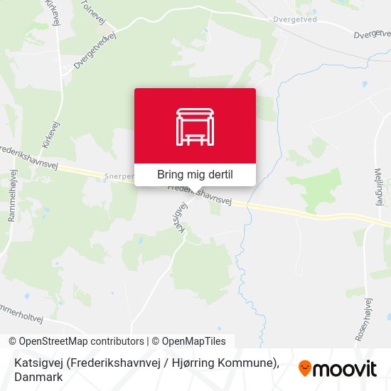 Katsigvej (Frederikshavnvej / Hjørring Kommune) kort