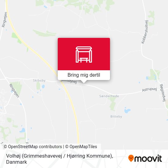 Volhøj (Grimmeshavevej / Hjørring Kommune) kort