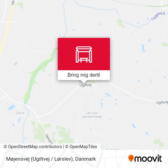 Møjensvej (Ugiltvej / Lørslev) kort