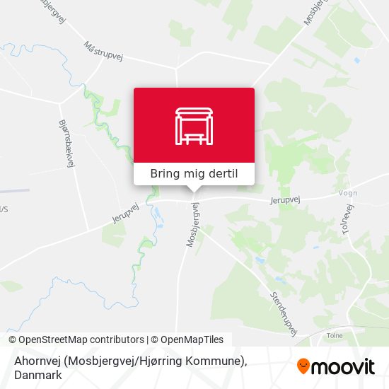 Ahornvej (Mosbjergvej / Hjørring Kommune) kort