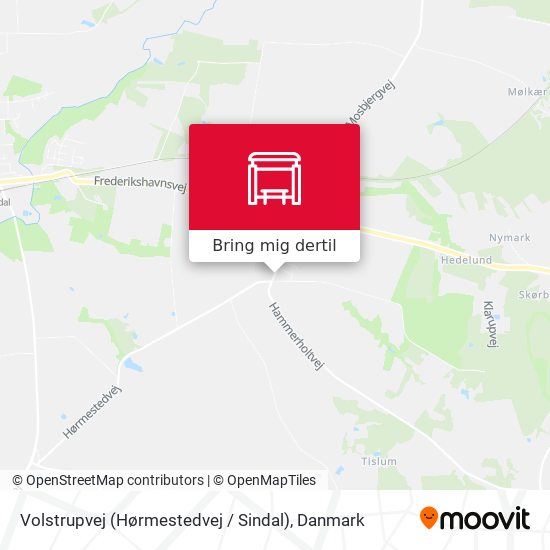 Volstrupvej (Hørmestedvej / Sindal) kort