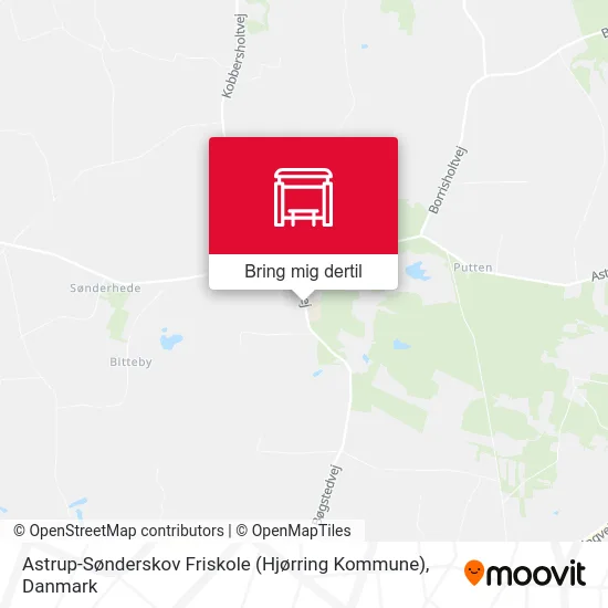 Astrup-Sønderskov Friskole (Hjørring Kommune) kort