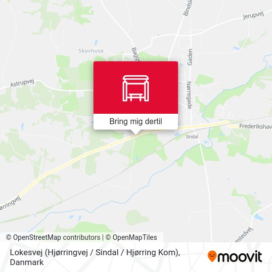 Lokesvej (Hjørringvej / Sindal / Hjørring Kom) kort