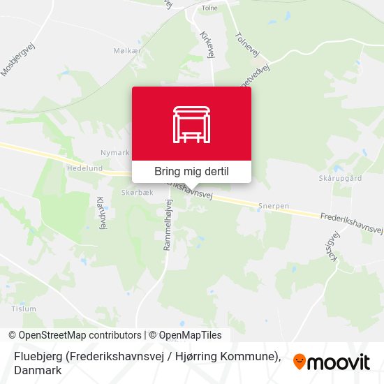 Fluebjerg (Frederikshavnsvej / Hjørring Kommune) kort