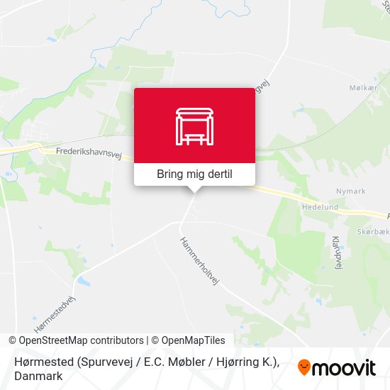 Hørmested (Spurvevej / E.C. Møbler / Hjørring K.) kort