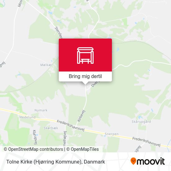 Tolne Kirke (Hjørring Kommune) kort