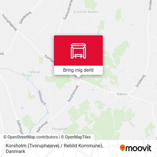 Korsholm (Tvoruphøjevej / Rebild Kommune) kort