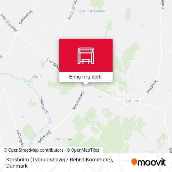 Korsholm (Tvoruphøjevej / Rebild Kommune) kort