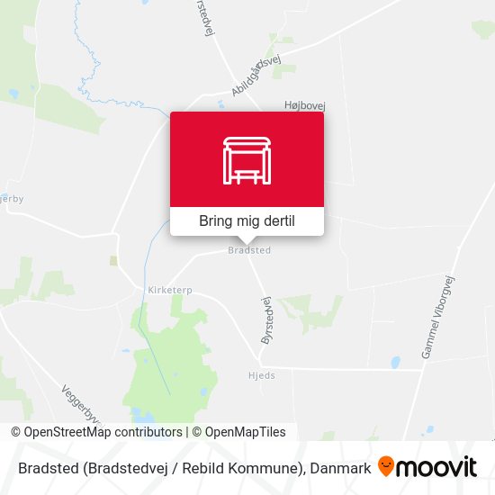 Bradsted (Bradstedvej / Rebild Kommune) kort