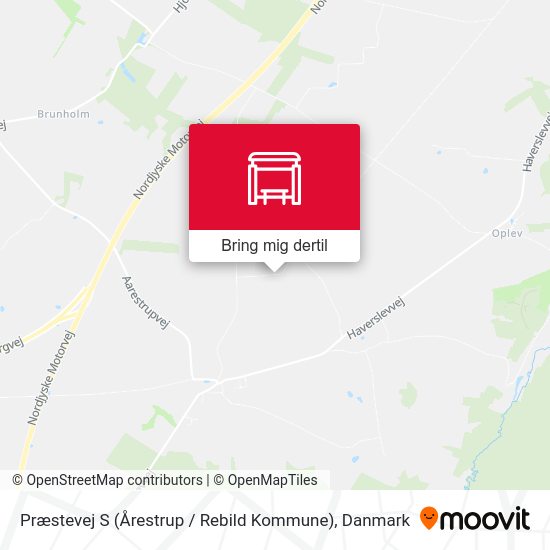 Præstevej S (Årestrup / Rebild Kommune) kort