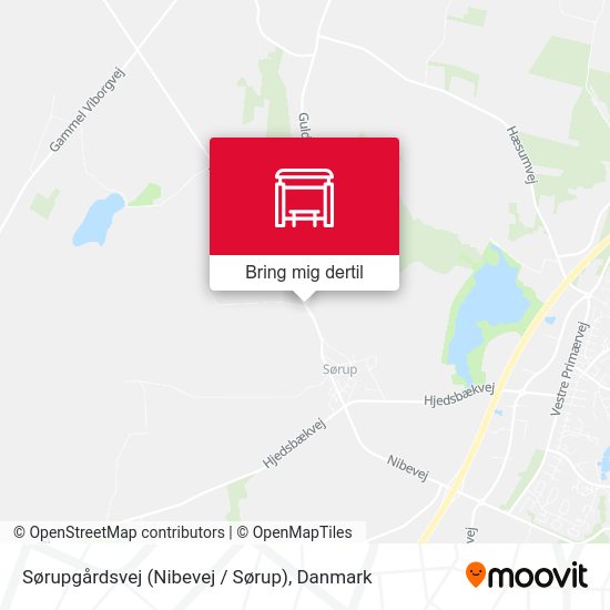 Sørupgårdsvej (Nibevej / Sørup) kort