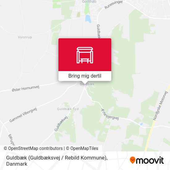 Guldbæk (Guldbæksvej / Rebild Kommune) kort